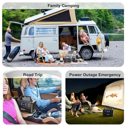 GRECELL Portable Power Station 300W, 230Wh LiFePO4 (LFP) Battery, 1.5hrs Fast Charging, 2 Up to 300W(Peak 600W) AC Outlets