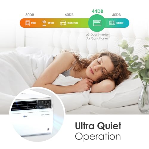 LG 12,000 BTU Dual Inverter Smart Window Air Conditioner, Cools 550 Sq. Ft., Ultra Quiet Operation, Up to 35% More Energy Savings, Energy Star