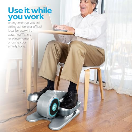 SITFIT, Sit Down and Cycle! Powered Foot Pedal Exerciser for Seniors, Under Desk Elliptical Exercise Bike