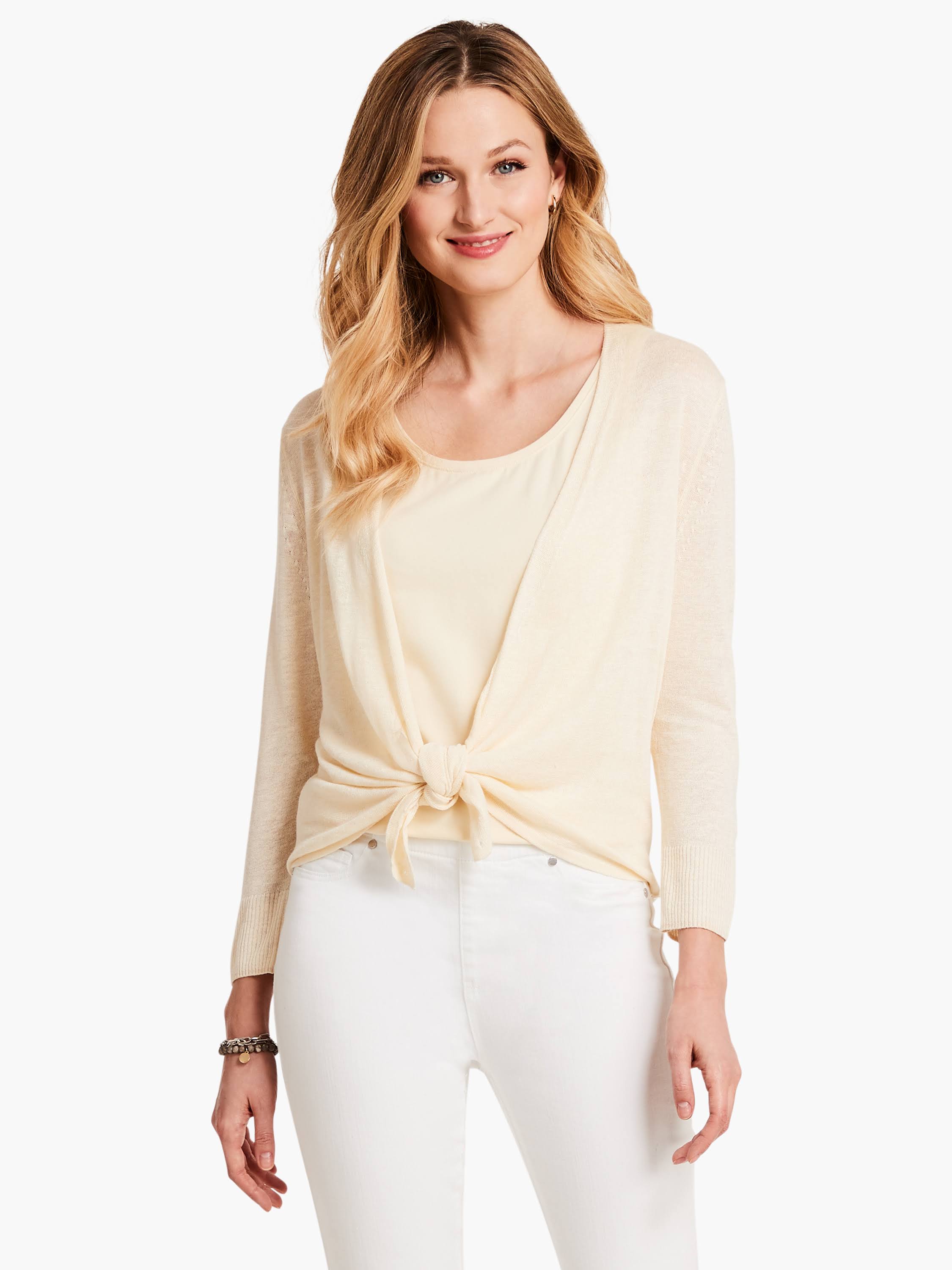Nic+Zoe 4 Way Linen-Blend Cardigan