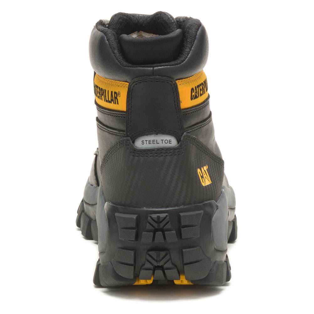 Cat Invader Hi Steel Toe Boots, Men's Black