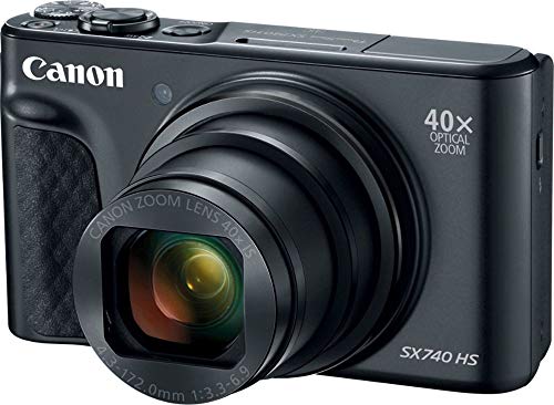 Canon PowerShot SX740 HS Camera with 40x Optical Zoom and 20.3 Megapixel CMOS Sensor (International Model, Black)