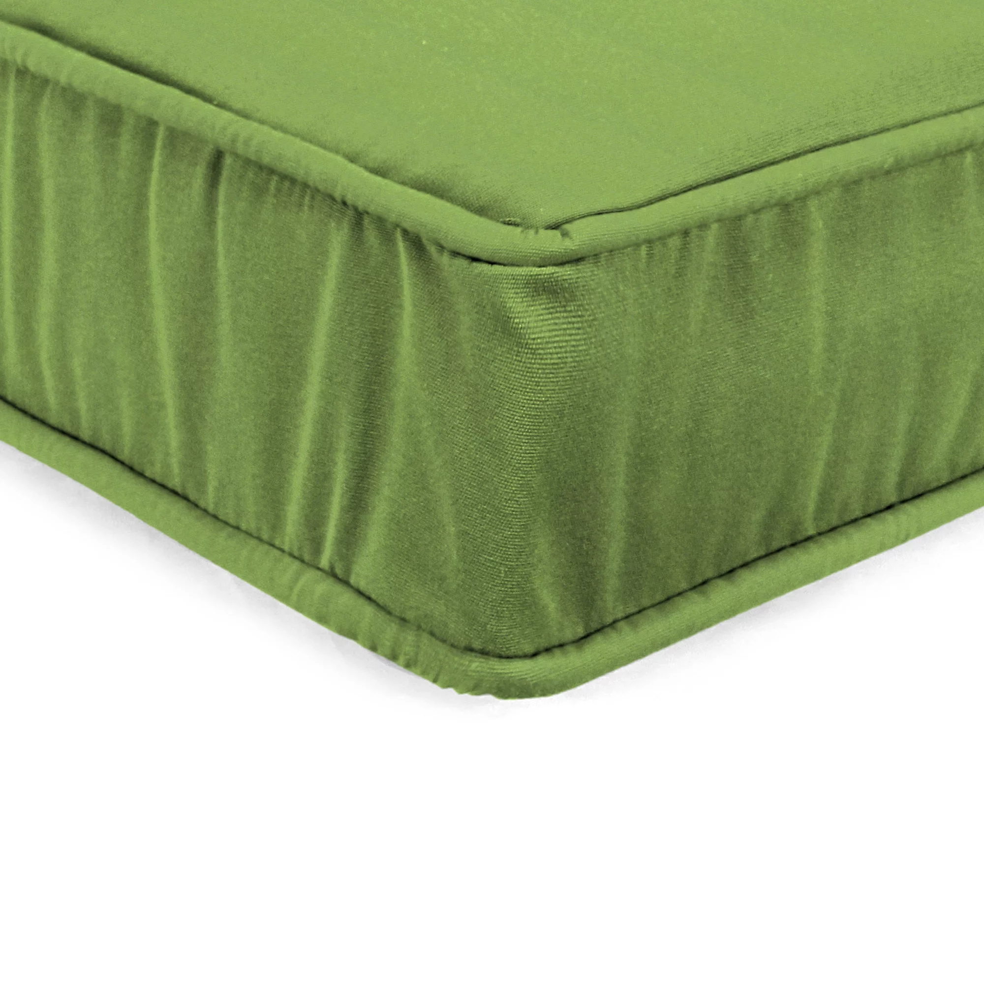 Jordan Manufacturing Sunbrella 22.5" x 22.5" Canvas Gingko Green Solid Square Outdoor Deep Seat Cushion with Ties and Welt