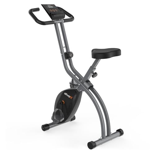 ATIVAFIT Exercise Bike Foldable Fitness Indoor Cycling Bike Magnetic 3 in 1 Upright Recumbent Exercise Bike with Resistance Bands for Home Workout