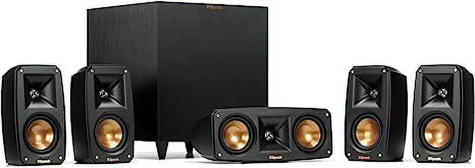Open Box Klipsch Reference Theater Pack 5.1 Channel Surround Sound System 1064177 - Black - Curated Treasures Market