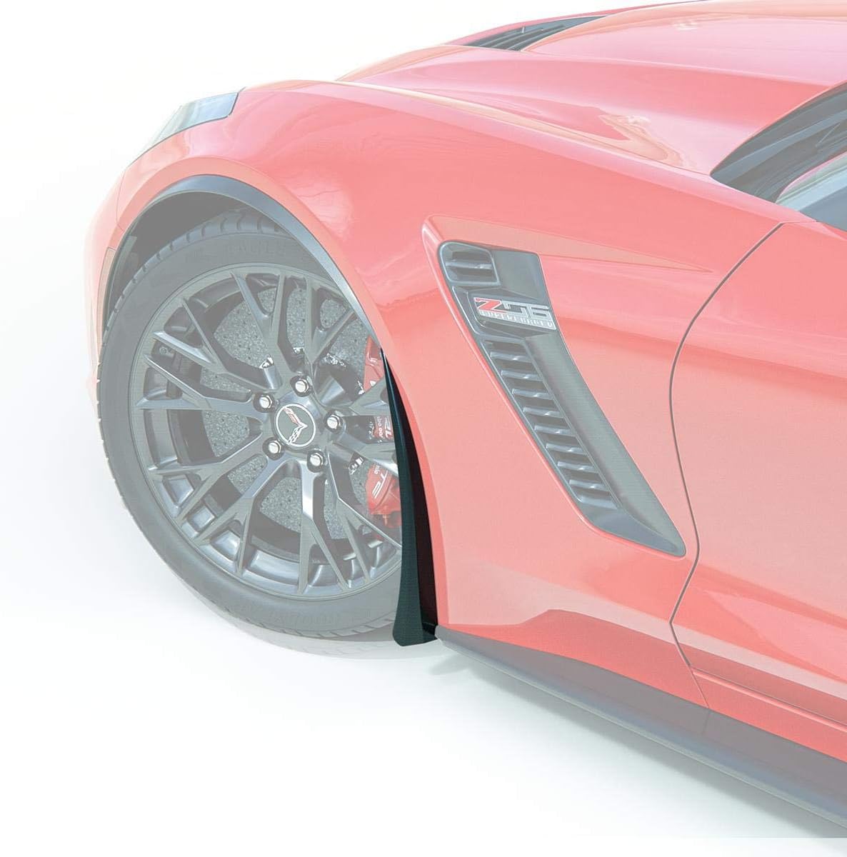 ACS Composite C7 Corvette Stingray Grand Sport Z06 and ZR1 XL Rock Guards/Splash Guards/Mud Flaps (Carbon Flash Black, Front & Rear XL Rock Guards)