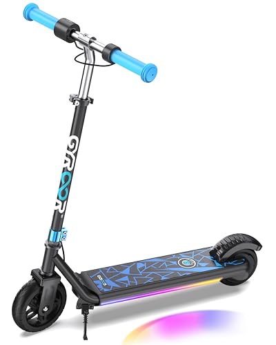 Gyroor H30 Max Electric Scooter for Kids, LED Dispaly, 150W Powerful Motor, Dual Brake System, Adjustable Height and Speed, Best Presents for Kids