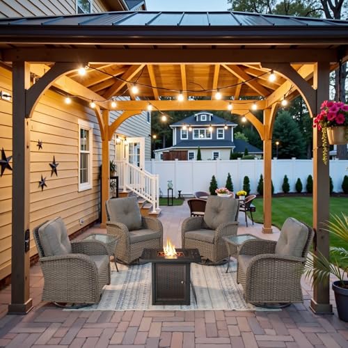 Patio Wicker Chairs Swivel Rocker - Outdoor Swivel Rocking Chairs Set of 2 with Rattan Side Table