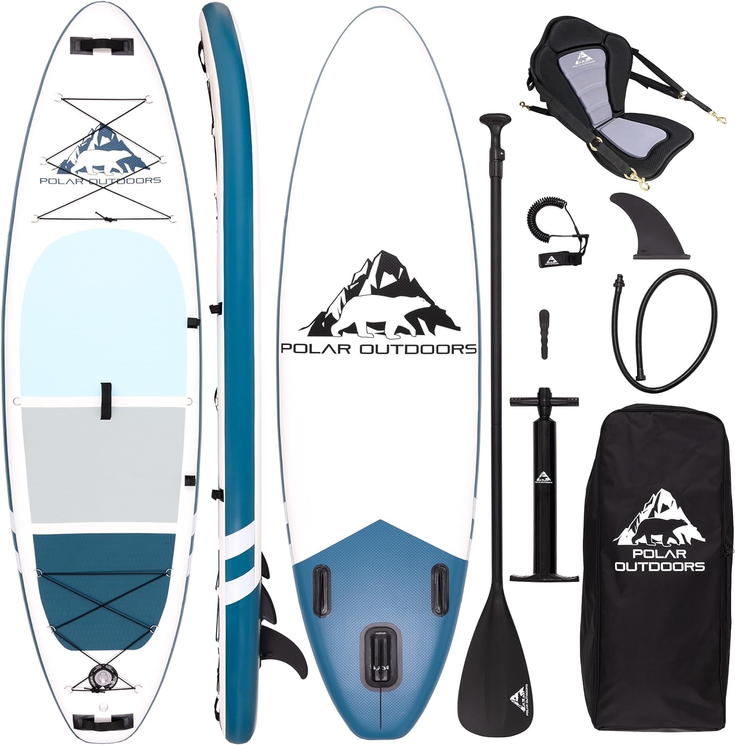 Roc Inflatable Stand Up Paddle Boards with Premium SUP Paddle Board Accessories, Wide Stable Design, Non-Slip Comfort Deck for Youth & Adults
