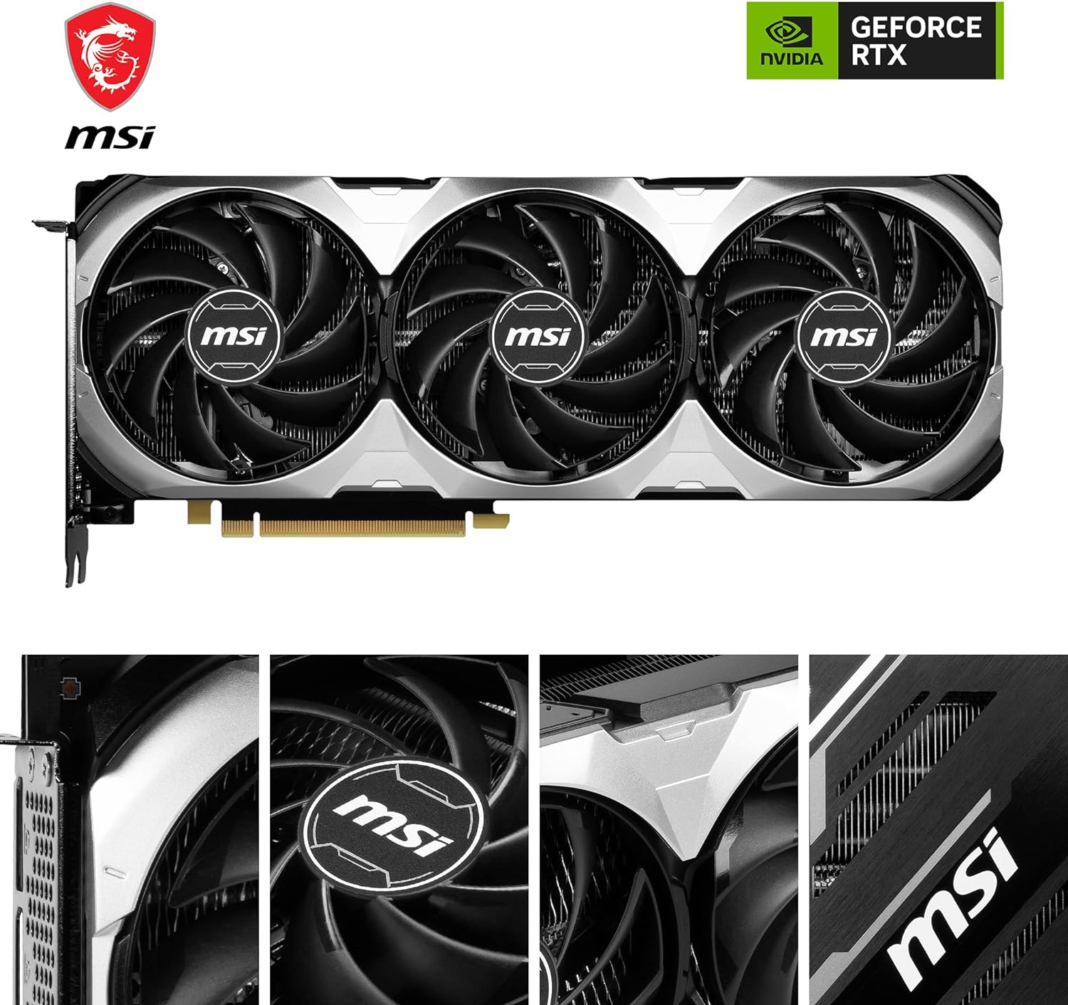 MSI GeForce RTX 4070 Ti VENTUS 3X 12G OC Gaming Graphics Card - 12GB GDDR6X, 2655 MHz, PCI Express Gen 4, 192-bit, 3x DP v 1.4a