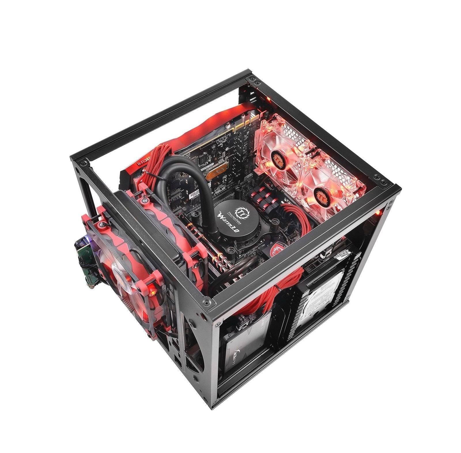 Thermaltake Core V1 mini-ITX Mini-Tower Computer Case, Black