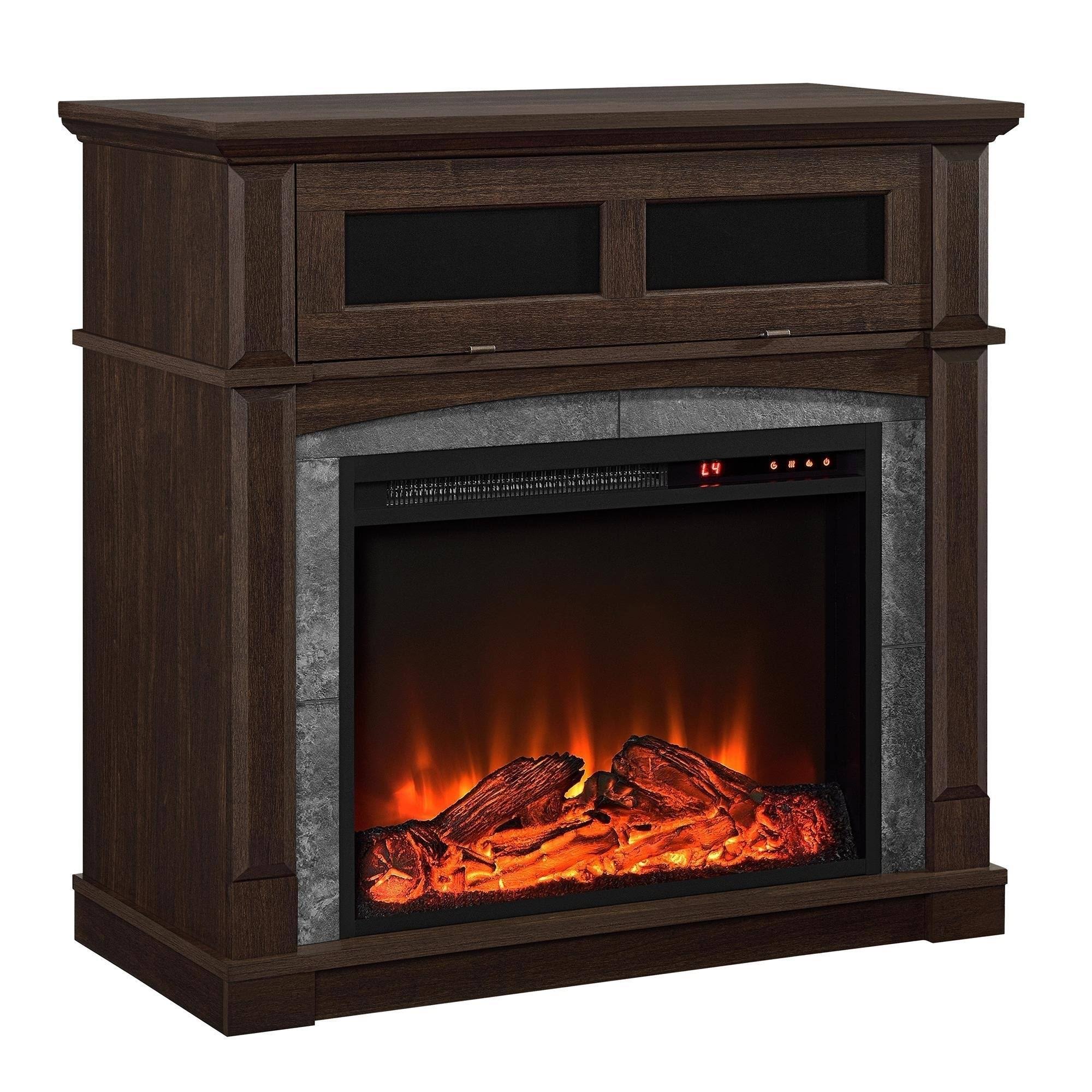 Ameriwood Home Thompson Place Media Fireplace for TVs Up to 37x22 Cherry