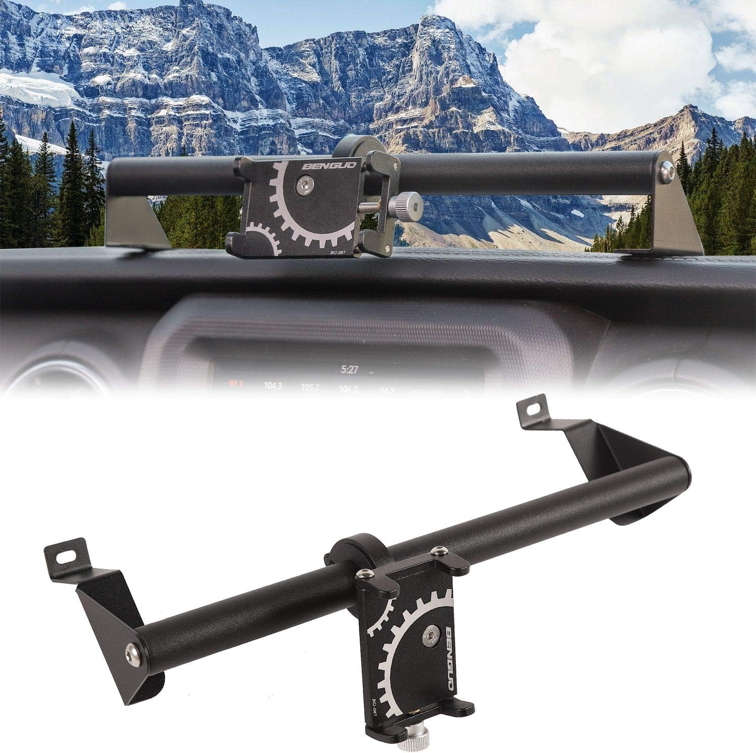 JeCar for JL Dash Phone Holder, Auto Mobile Phone Mount Stand for 2018-2021 Jeep Wrangler JL & Unlimited JLU, for 2020-2021 Jeep Gladiator JT Truck