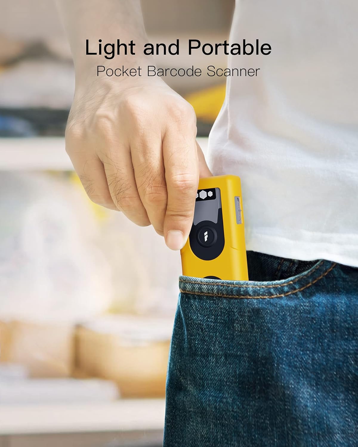 Inateck 2D Bluetooth Scanner, Mini and Portable, Support Barcodes on Screen, BCST-42