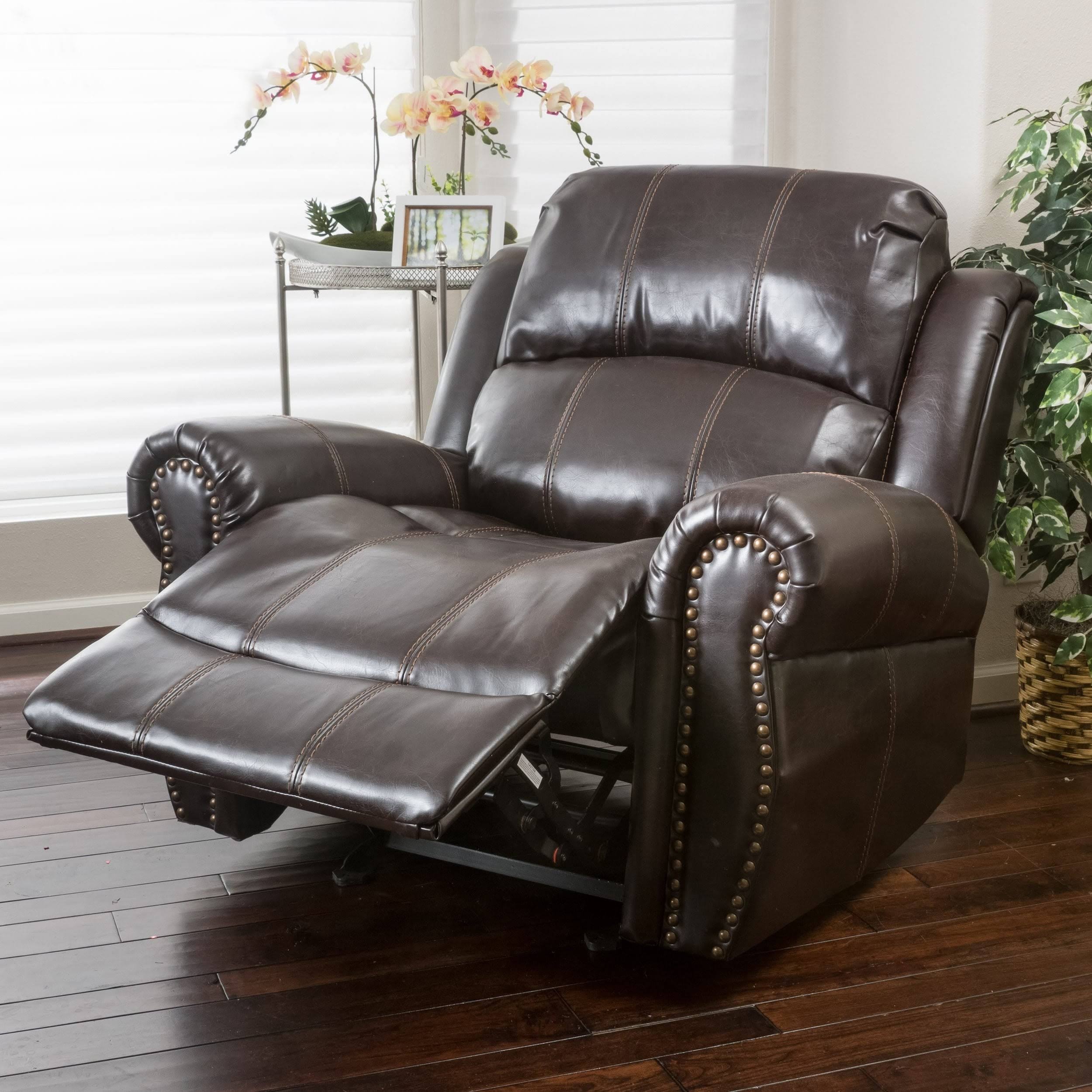 Charlie Faux Leather Glider Recliner Club Chair - Christopher Knight Home
