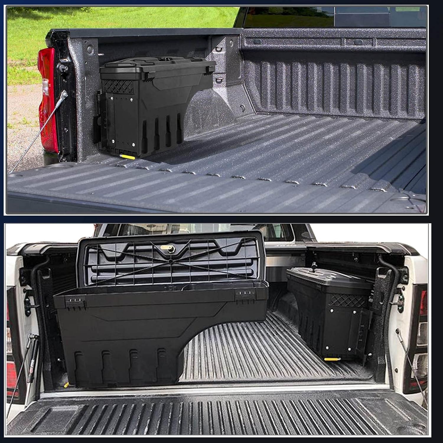 Truck Bed Storage Box Case Tool Box Rear L , Compatible with Dodge Ram 1500 2500 3500 2002-2018 Drivers Side 2019 - 2021 Dodge Ram