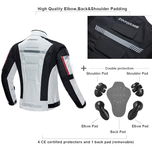 Motorcycle Jacket Motorbike Biker Waterproof Jackets Windproof Full Body Protective Gear Armoured Summer Winter for Men