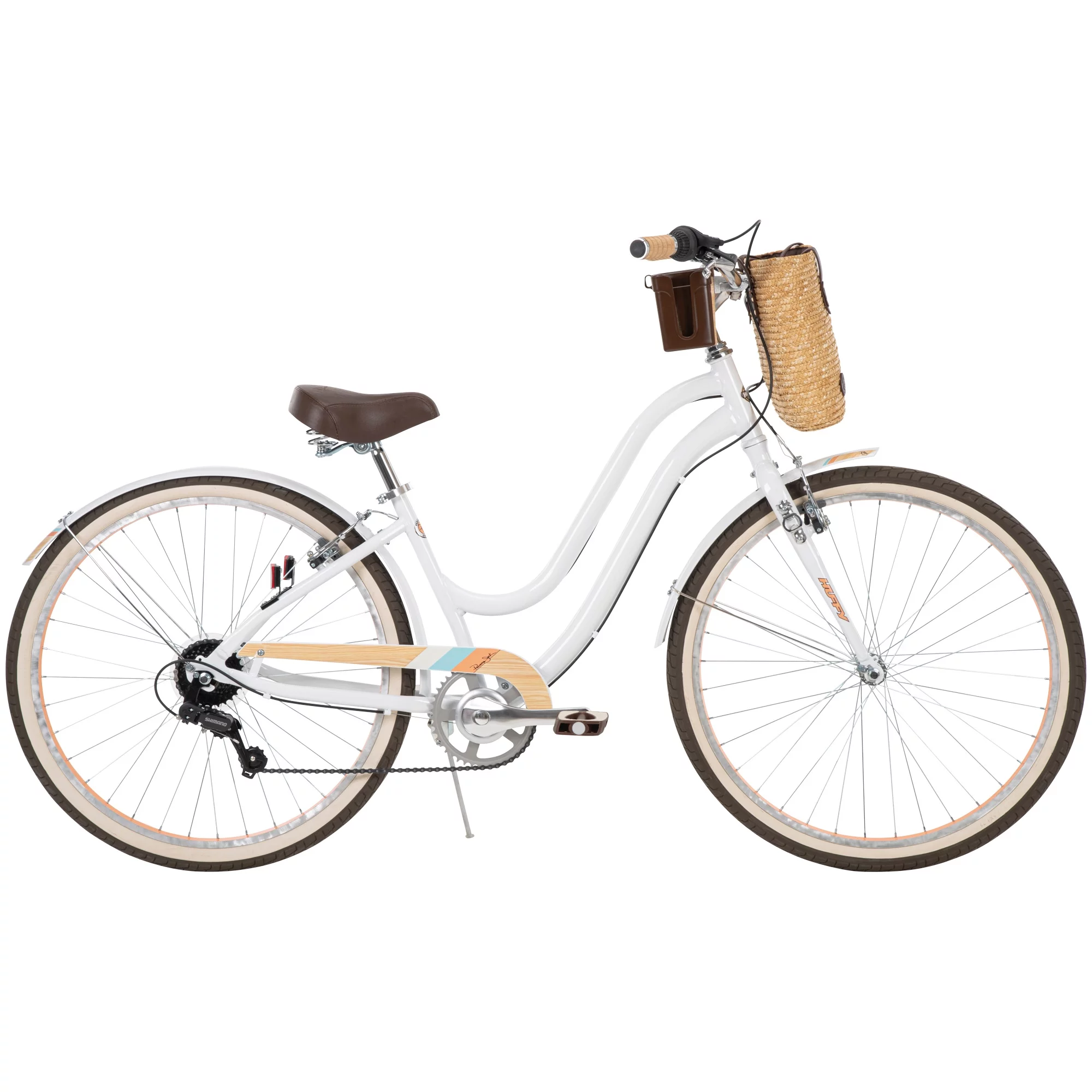 Panama Jack Parkside 27.5-In. 7-Speed Cruiser Bicycle for Women, White by Huffy
