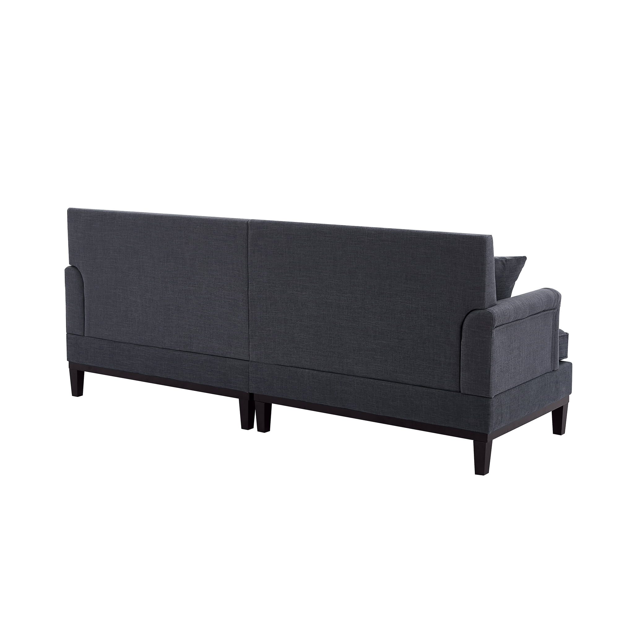 Churanty Modern Loveseat Sofa Upholstered Couch with 2 Pillows,Love Seats for Small Spaces Office Apartment,Grey