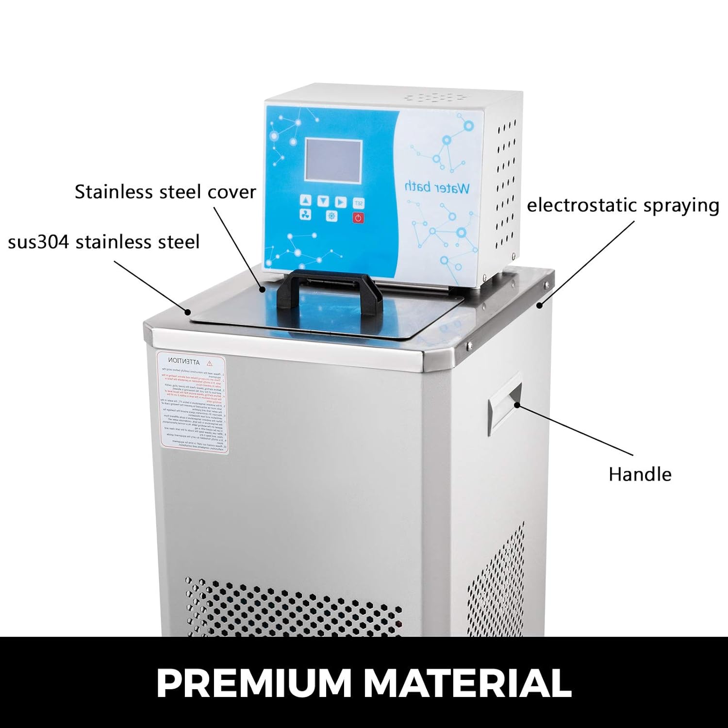 VEVOR Laboratory Chiller Circulator 6L Chiller Lab Low Temperature Cooling Liquid Circulator Pump Chiller Lab Recirculating Chiller Water Bath