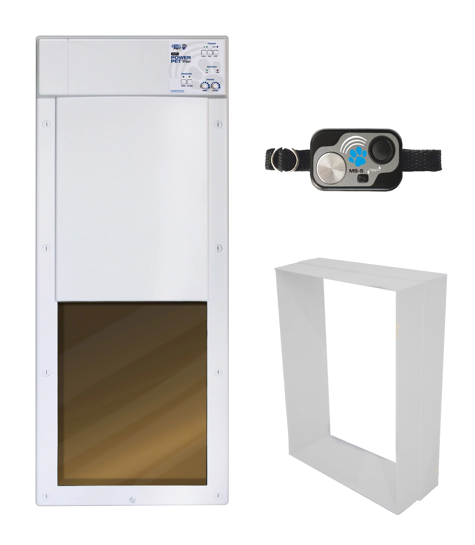 High Tech Pet PX-2 - Large Opening Power Pet Door for Wall Installations - Wi-Fi Smartphone Controlled
