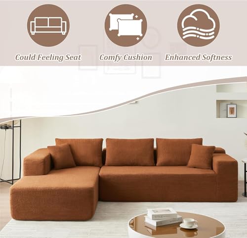 104" Sectional Couches for Living Room, Modular Sectional Sofa with Deep Seat, L-Shape Couch with Chaise, Cloud Couch for Living Room Bedroom
