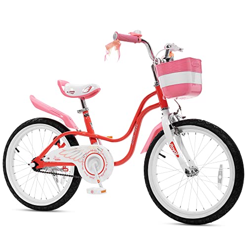 Royalbaby Princess Girls Kids Bike 12 14 16 18 20 Inch Children Bicycle with Basket for Age 3-12 Years
