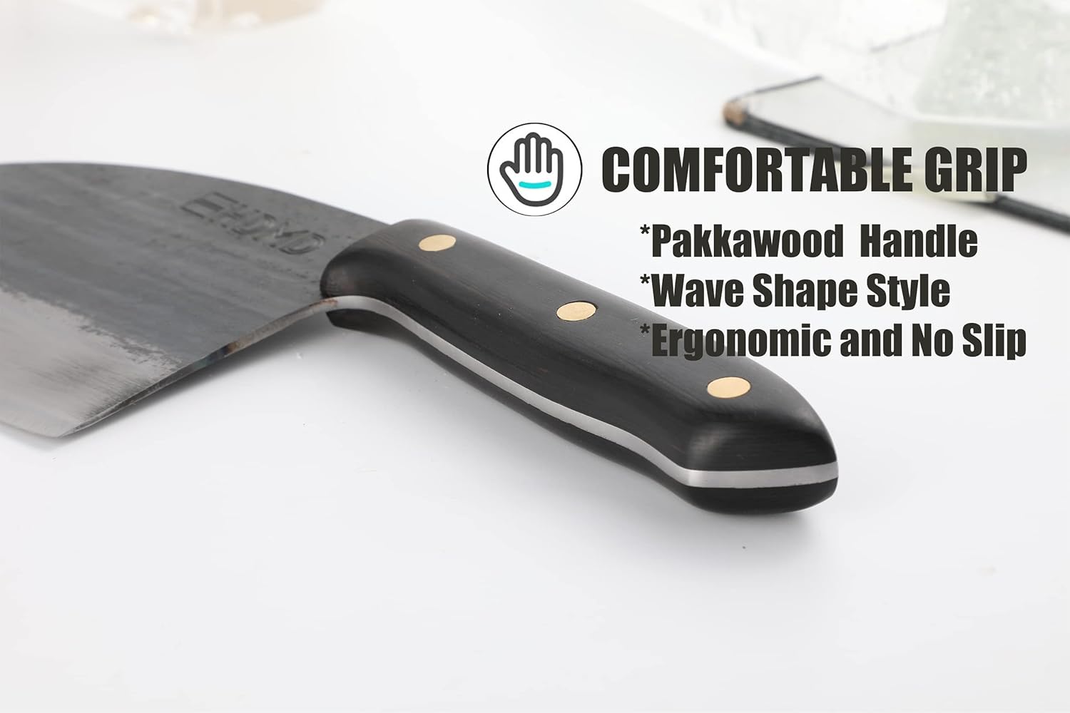 Serbian Chefs Knife Carbon Steel Butcher Knife For Meat Cutting