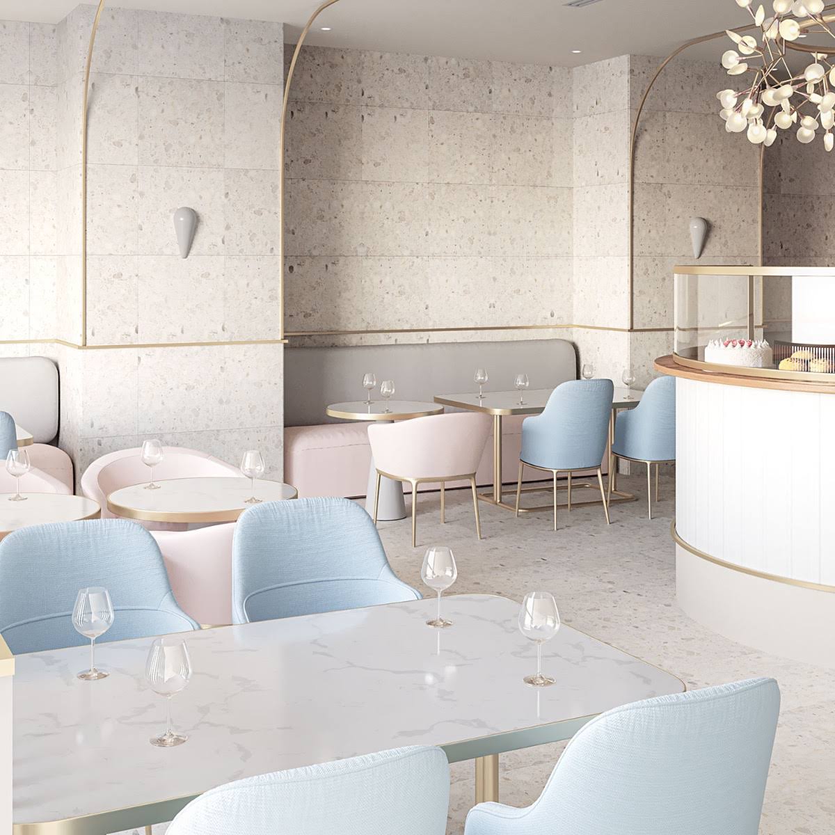 TileBar Terrazzo Italy Sacra Calacatta 24x24 Honed Marble Tile, Beige u0026 Cream, Backsplash, Wall and Floor