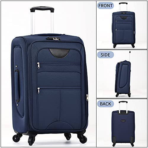 Merax Suitcase Set Softside 3-Piece Expandable Luggage with TSA Lock Spinner Wheels Lightweight Upright Luggage with Travel Bag(22/26/30 IN