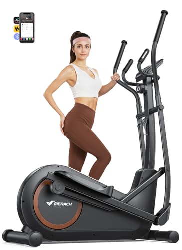 Merach Elliptical Machine, Elliptical Exercise Machine for Home with Hyper-Quiet Magnetic Drive System