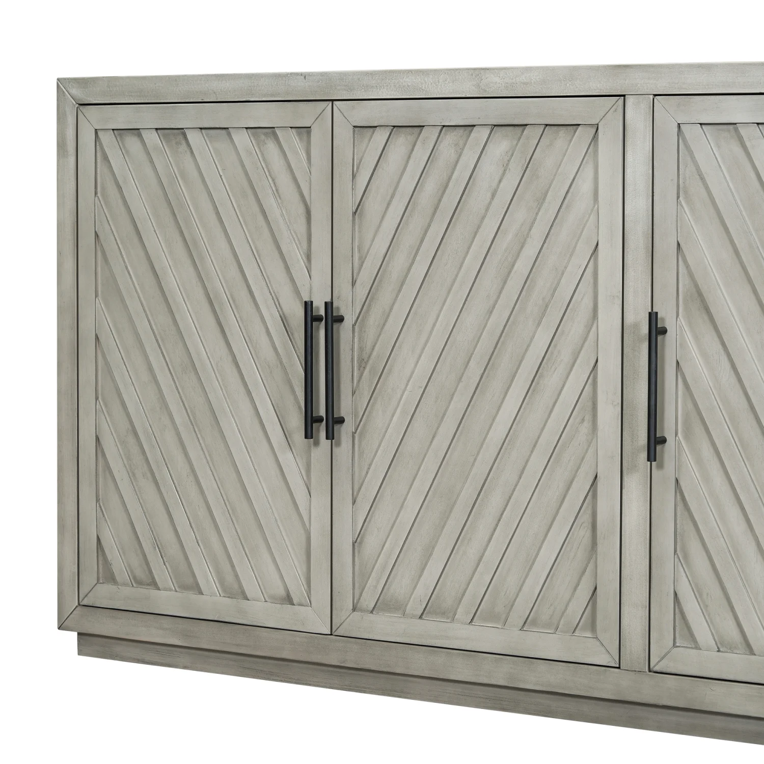 Churanty 3 Doors Large Storage Vintage Sideboard Cabinet, 60'' Retro Sideboard with Adjustable Shelves