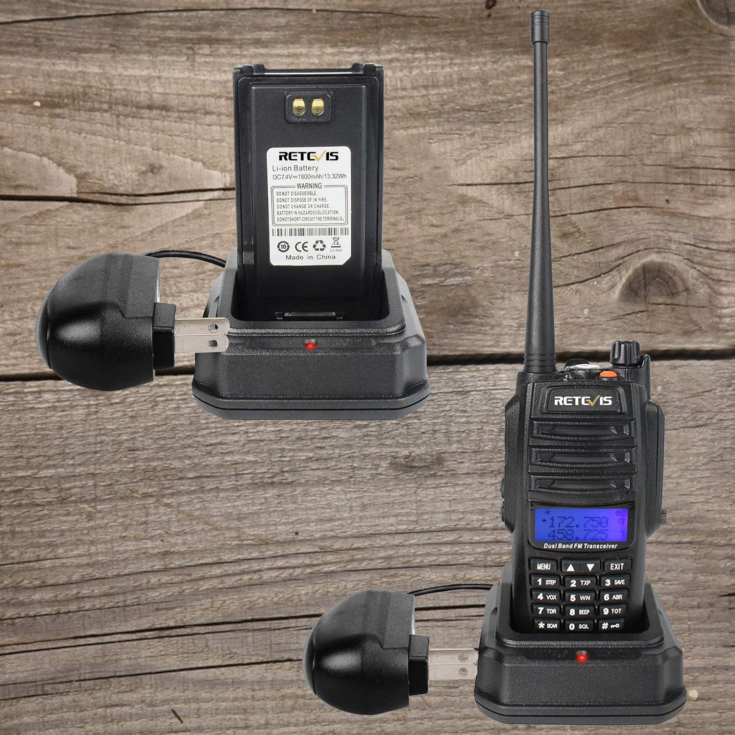 Retevis RT6 Waterproof Dual Band Radio,Walkie Talkies Adults,Flashlight,VOX