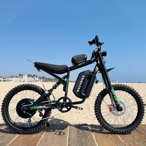 50MPH/40MPH Electric Bike for Adults, 4000W/6000W Electric Dirt Bike with 60V25Ah Battery, Max 50Miles, Dual Hydraulic Brake
