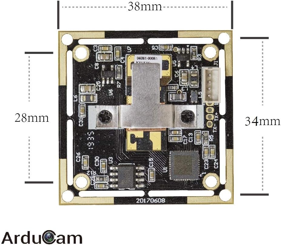 Arducam 8MP 1080P Auto Focus USB Camera Module with Microphone, 1/3.2” CMOS IMX179 Mini UVC USB2.0 Webcam Board with 3.3ft/1m Cable for Windows