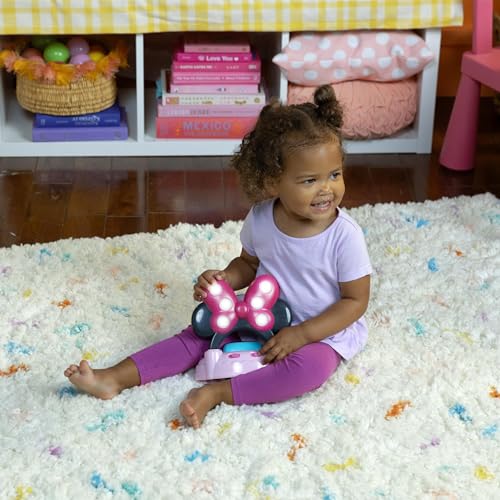 Bright Starts Disney Baby MINNIE MOUSE PeekABoo Baby Activity Center Jumper with 8 Toys, Lights & Sounds, 360-Degree Seat, 6-12 Months (Pink/Blue)