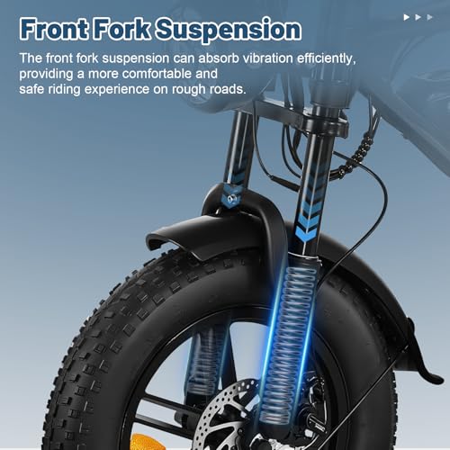 OUXI Electric Bike for Adults, 16" Fat Tire Ebike with 36V 10.4Ah Removable Battery, Moped Style EBike for Teens Up to 20MPH