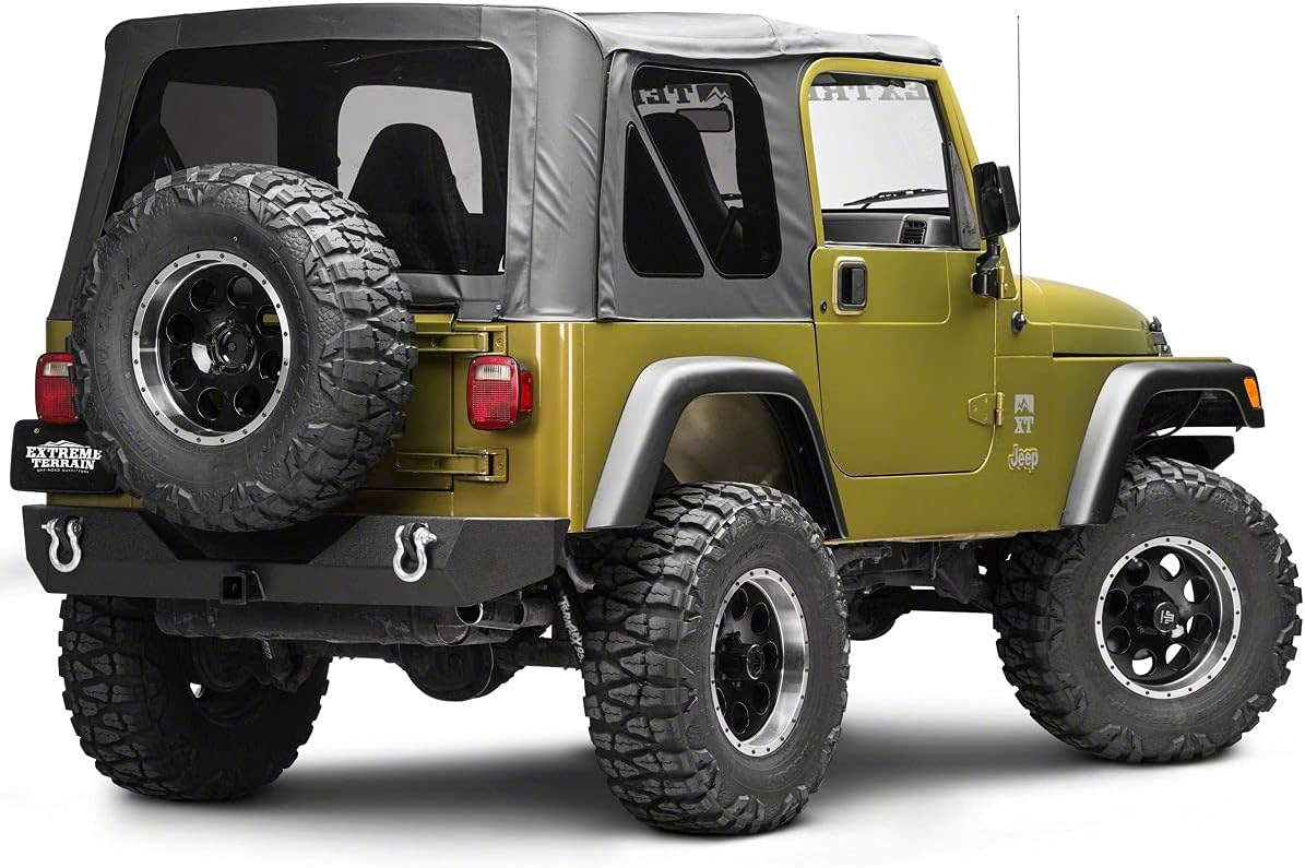 Barricade Trail Force HD Rear Bumper Compatible with 87-06 Jeep Wrangler YJ & TJ