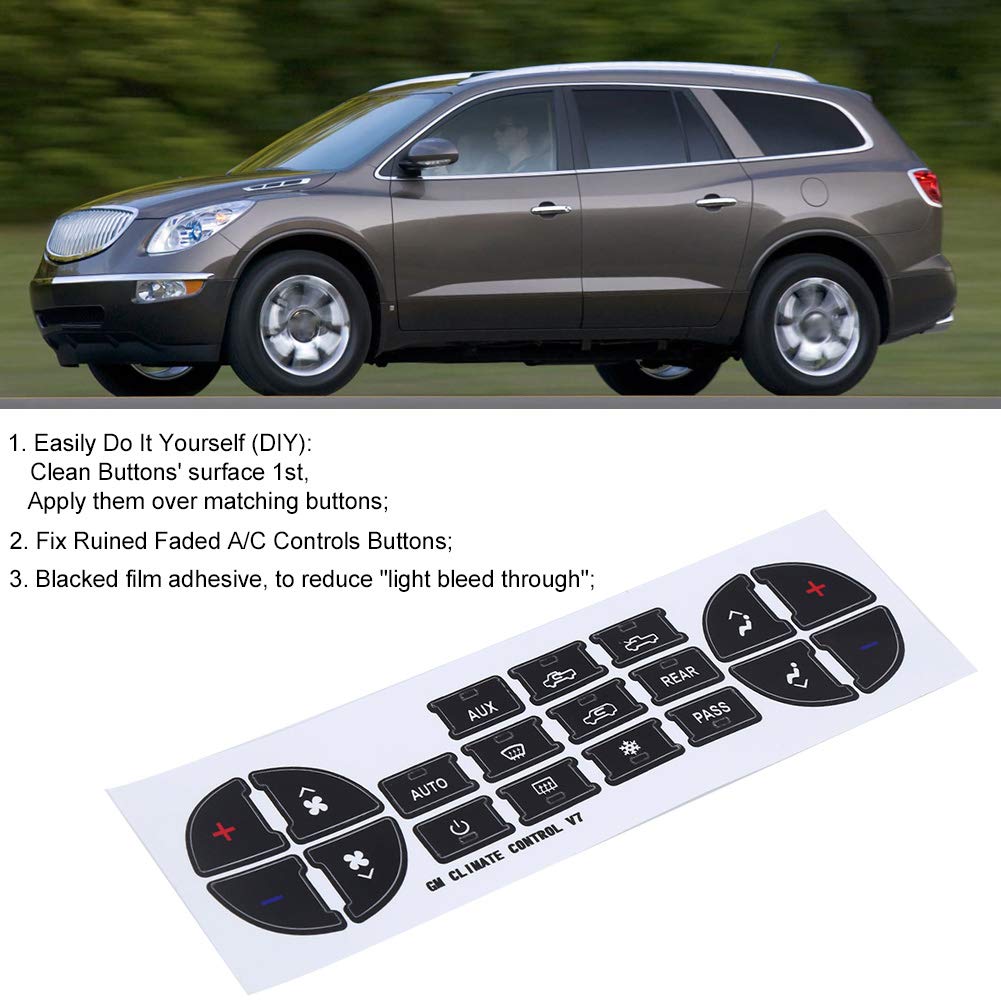 Car AC Dash Button Repair Kit Fit for Chevrolet Tahoe Silverado Avalanche Suburban for Enclave Pack of 2