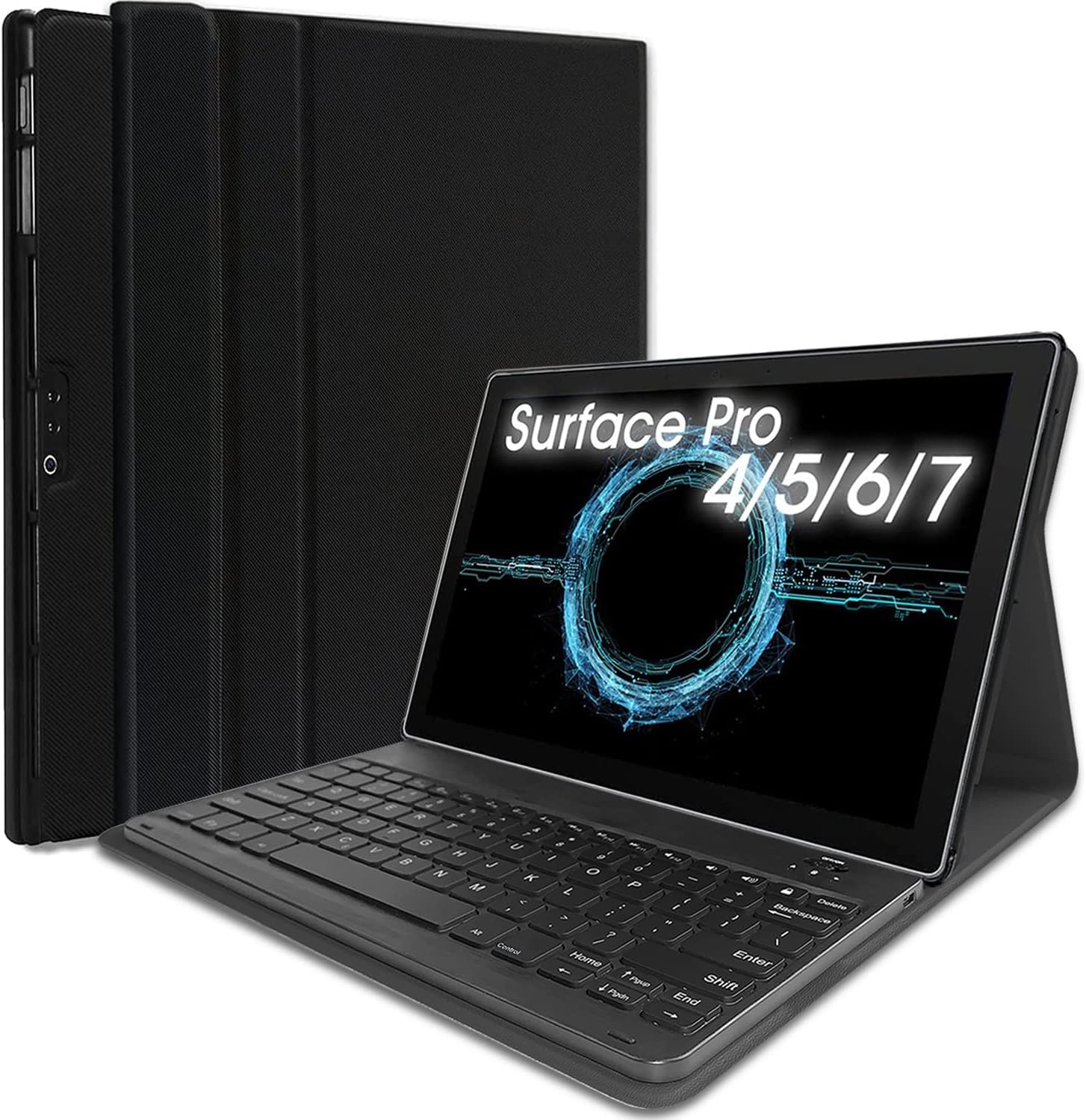Wineecy Backlit Keyboard Case for Surface Pro 7 (2019) /Pro 6 (2018) /Pro 5 (2017) /Pro 4 (2015) 12.3 Inch Tablet