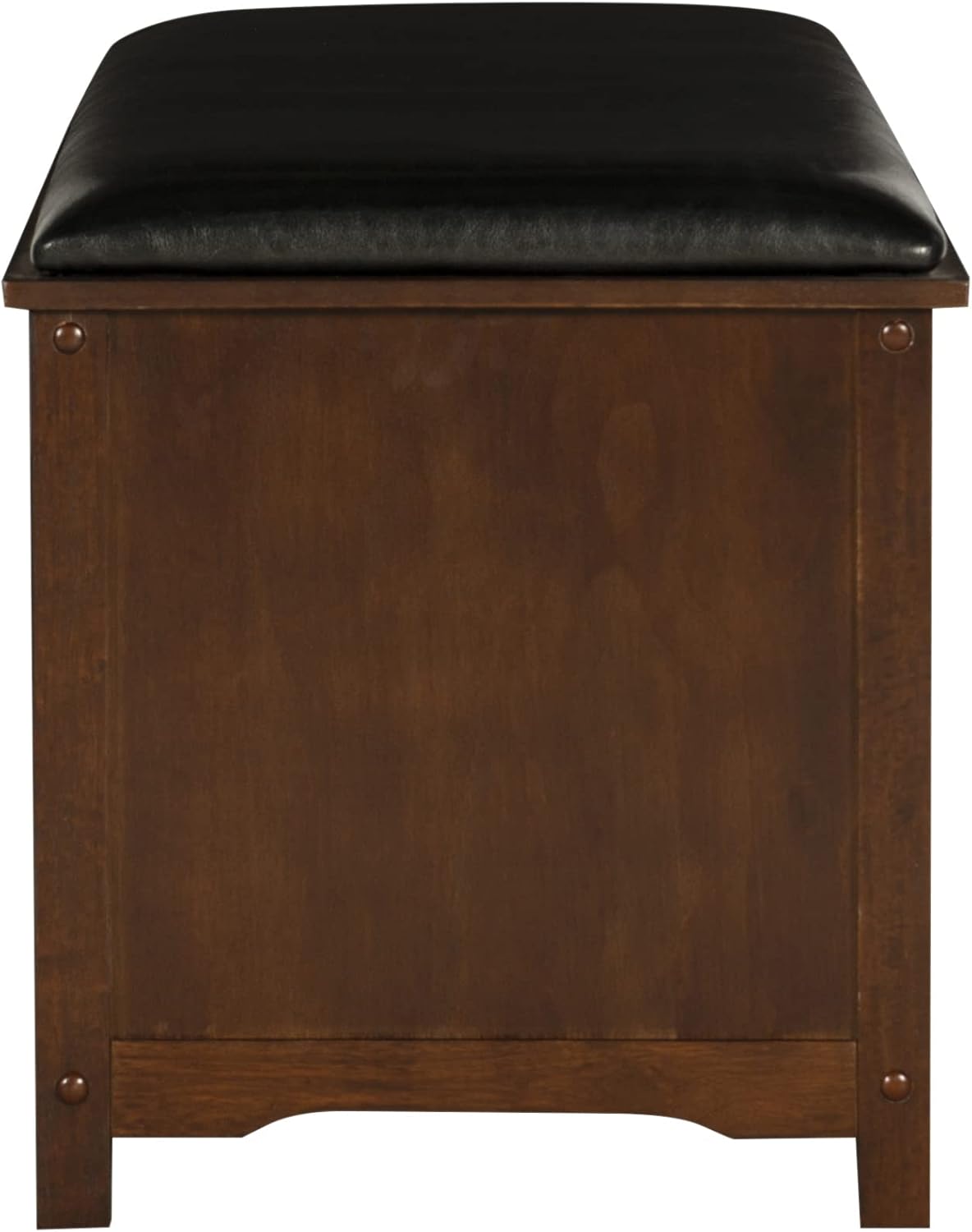 Linon Cape Anne Dark Walnut Bench, Brown, 45W x 17D x 19H