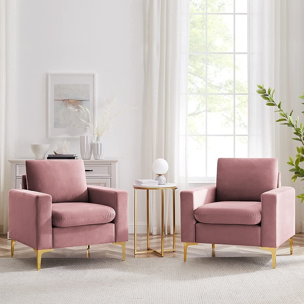 Hbaid velvet decorative chair, sofa chair comfortable single sofa high back club armchair
