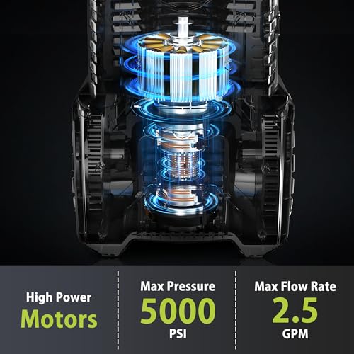4000 PSI Electric Pressure Washer, 1900W Motor, 4 Adjustable Nozzles, 32.81ft Hose, Foam Cannon, Ideal for Driveways, Patios, Cars, Boats, and More
