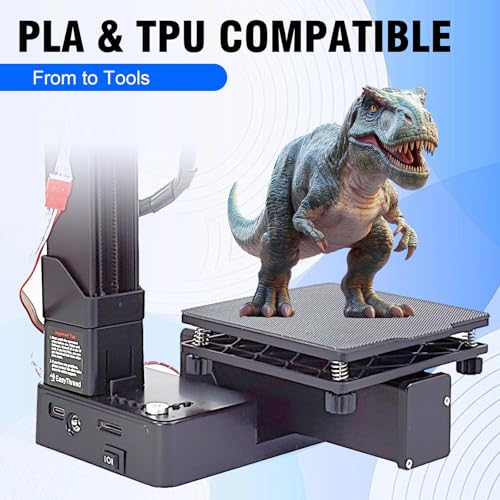 K10 Small Entry Level Portable 3D Printer - Compact FDM 3D Printer with Removable Build Plate, 100x100x100mm Build Volume