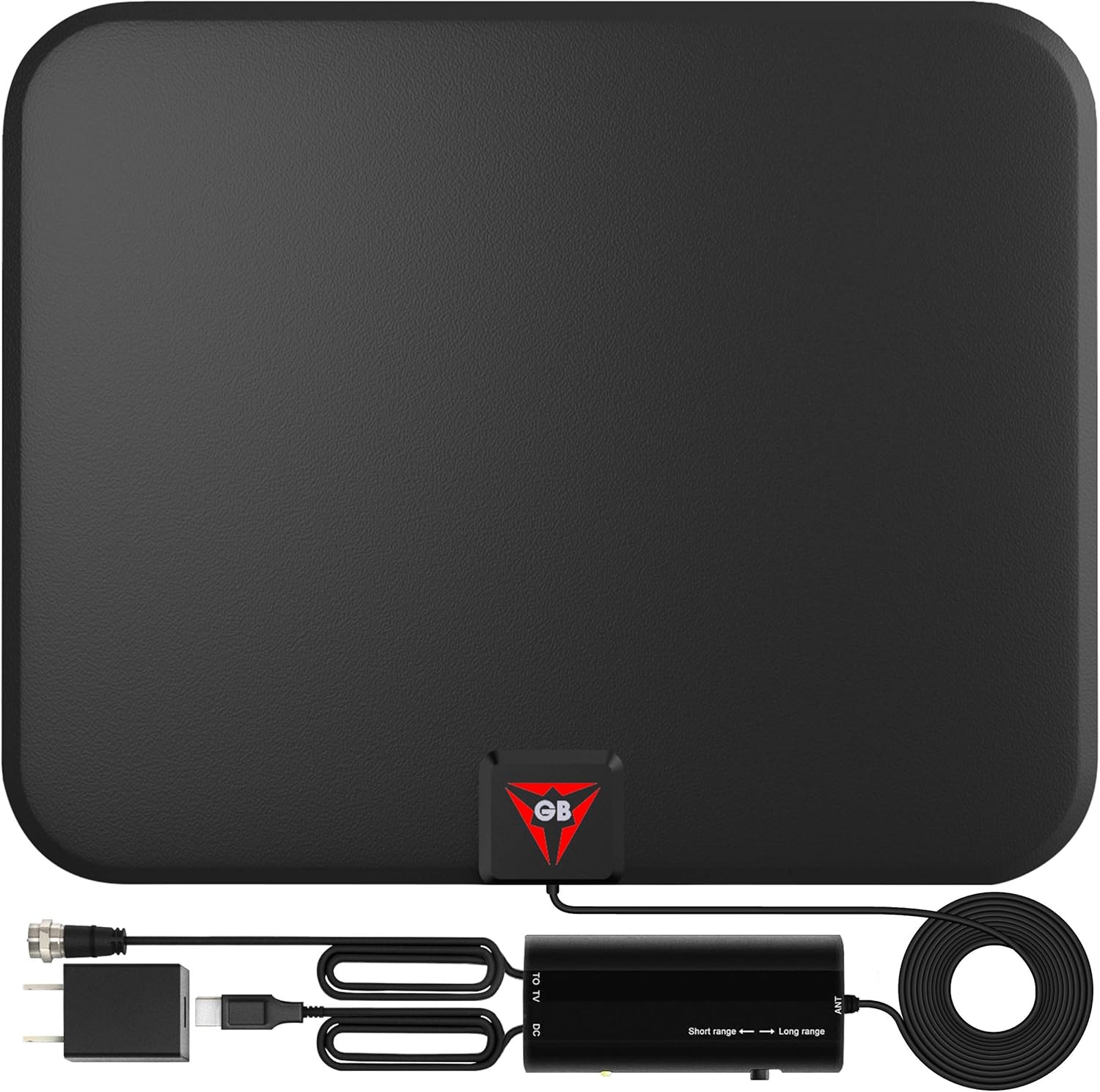 Gesobyte Amplified HD Digital TV Antenna Long 250 Miles Range - Support 4K 1080p Fire tv Stick and All Older TV's