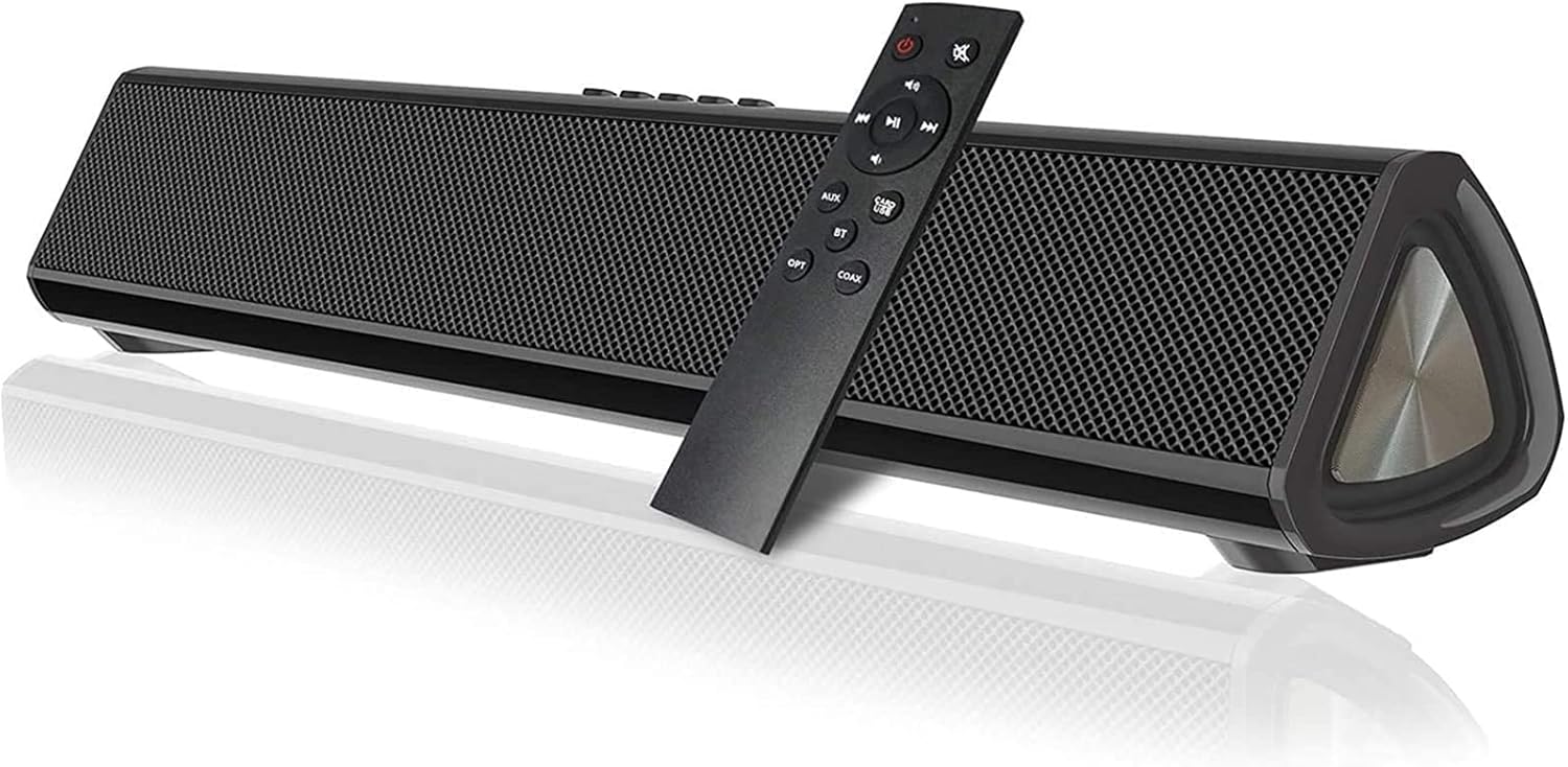 Sound Bars for TV with Subwoofer, YOKARTEE Bluetooth TV Soundbar with Wireless Speakers for TV/PC/Projector, 30W Compact Home Audio Sound Bar