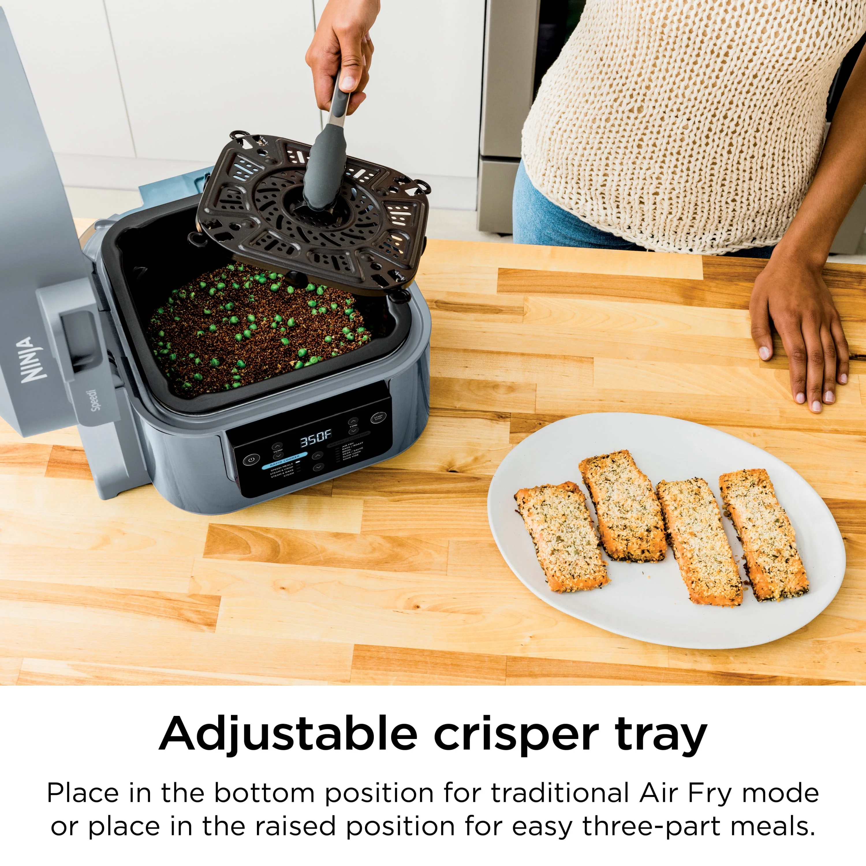 Ninja Speedi Rapid Cooker & Air Fryer, SF300, 6-Qt. Capacity, 10-in-1 Functionality, Meal Maker, Sea Salt Gray