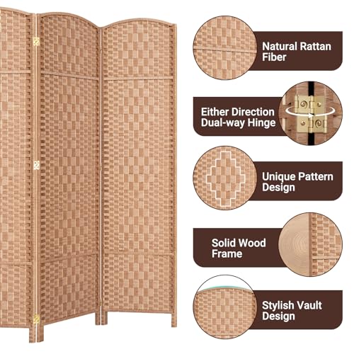 Room Divider, Room Dividers and Folding Privacy Screens, 16in Privacy Screen, 6 Panel Temporary Wall Partitions, 6ft Space Separation Panel Screen