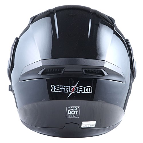 1Storm Motorcycle Modular Full Face Helmet Flip up Dual Visor Sun Shield: HB89