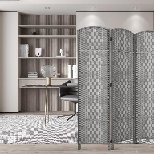 Room Divider, Room Dividers and Folding Privacy Screens, 16in Privacy Screen, 6 Panel Temporary Wall Partitions, 6ft Space Separation Panel Screen